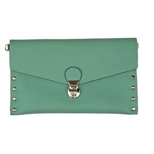 Vintage Snap Close Teal Green Clutch Purse